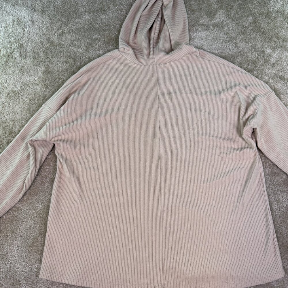 White Birch Hoodie Womens Top Size 1X Beige Knit E552 - Picture 6 of 9